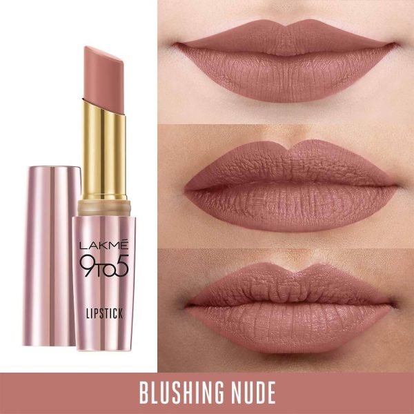 Lakme 9TO5 Primer + Matte Lipstick-Blushing Nude -3.6 gm - Image 2