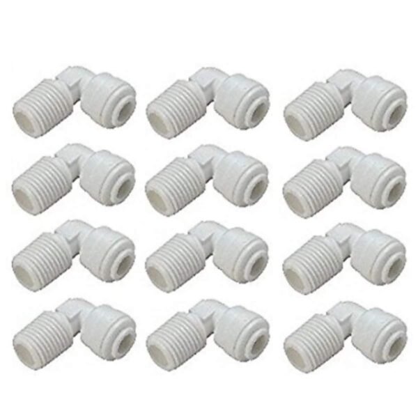 Elbow Connectors for RO Water Purifiers – Quick-Connect, Durable, and Leak-Proof Fittings for Easy Installation and Optimal Performance (Pack of 12)